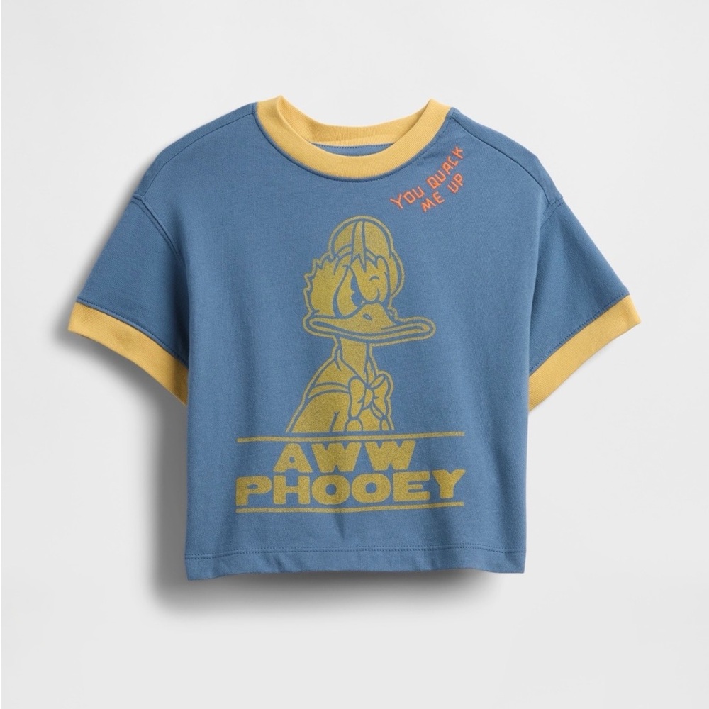 GAP Kids Blue and Yellow Disney Donald Duck T-Shirt